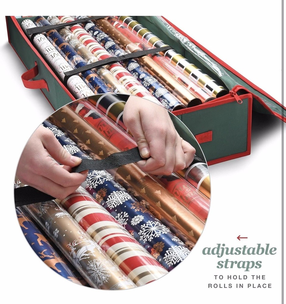 Homior Premium Quality Gift Wrap Organizer - Green