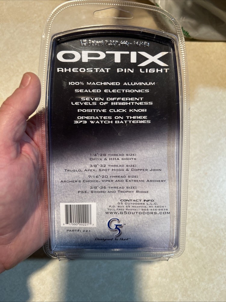 G5 Optix Bow Sight Light Adapters Read