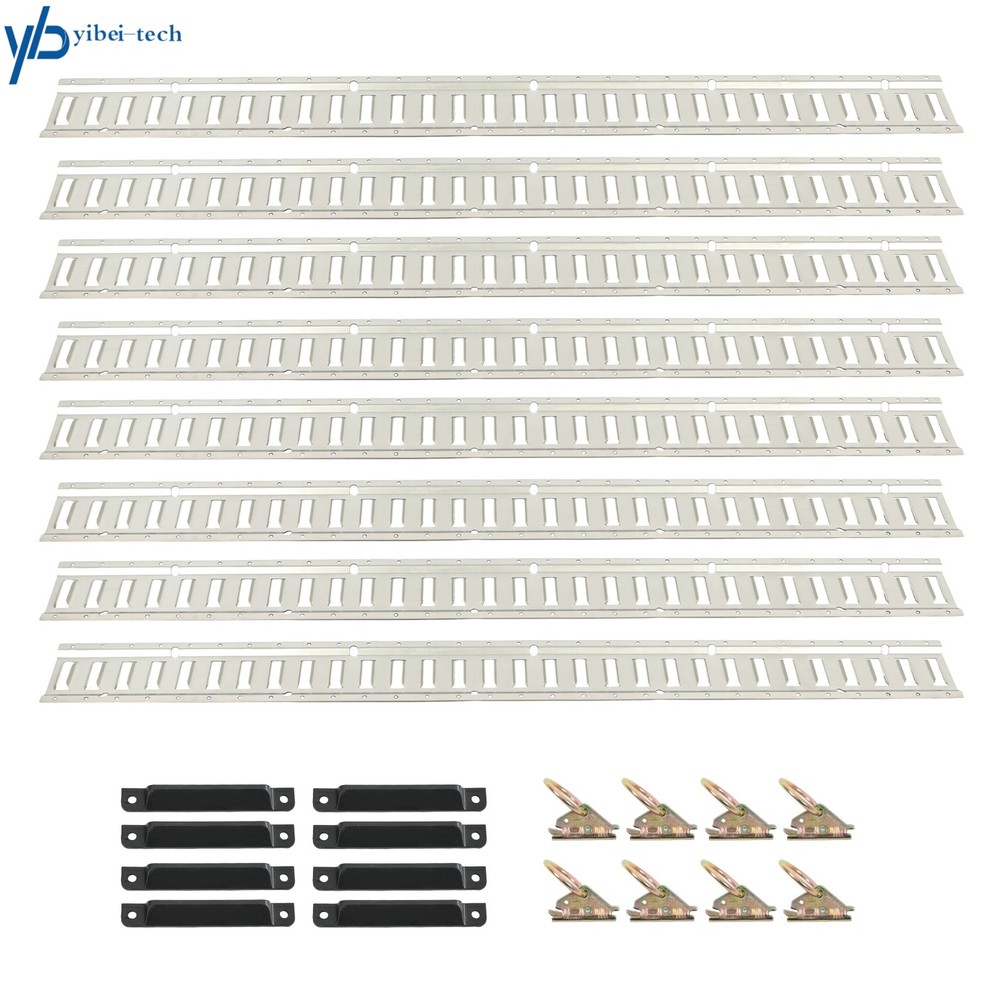 For Trucks Vans 24 Pack 5' E Track Rail Tie-Down Kit Galvanized Secure Cargo