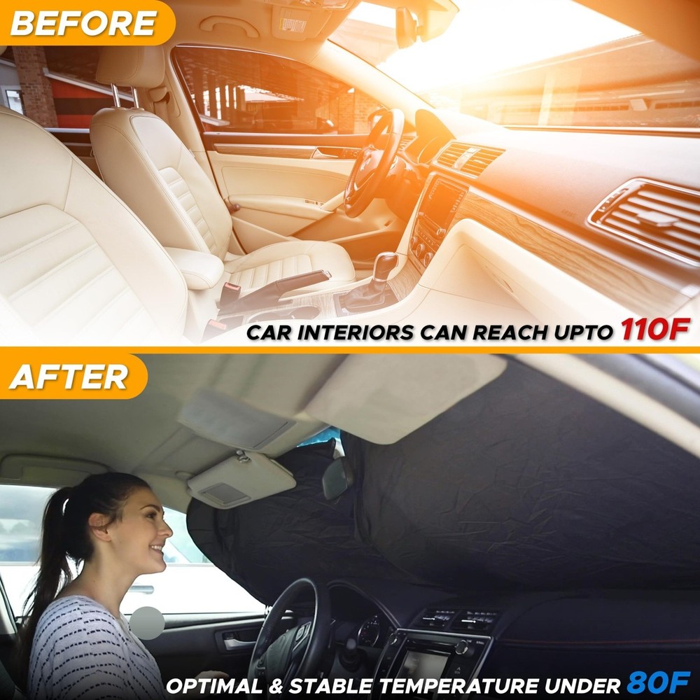 EcoNour Car Windshield Sun Shade | 2025 Upgraded