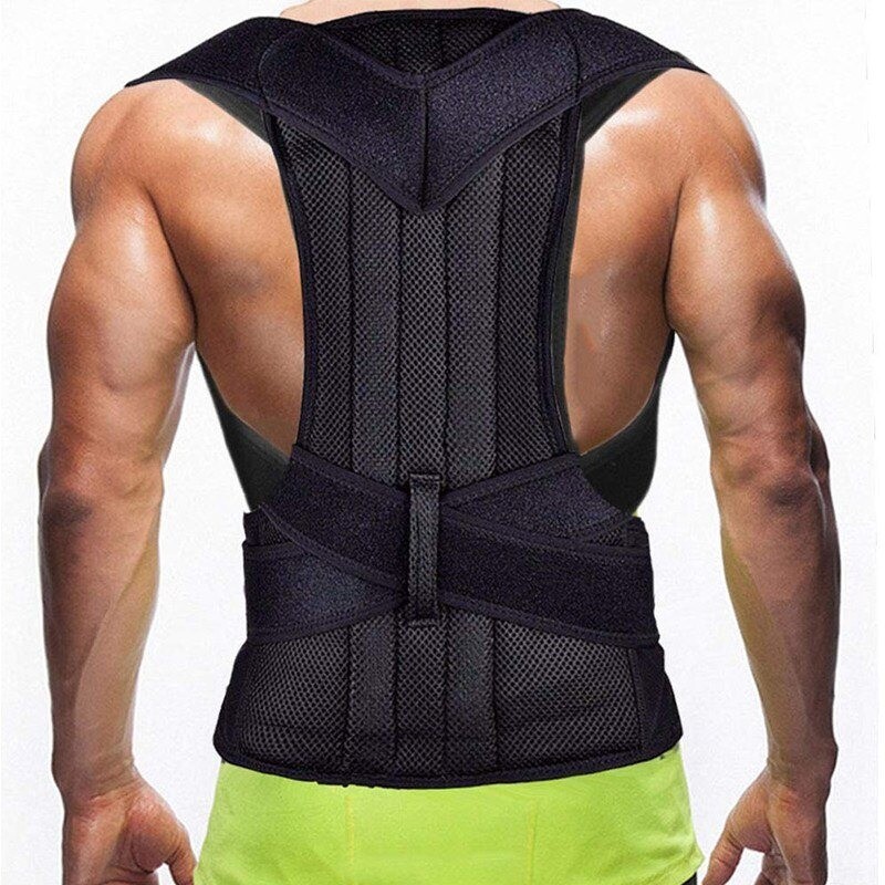 Deluxe Posture Corrector Double Pull Lumbar Lower Back Support Brace Waist Belt