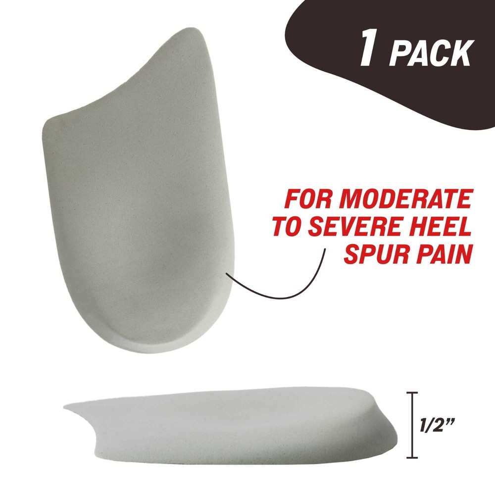 Women's Heel Spur Pad, Small, Left, Gray, Each