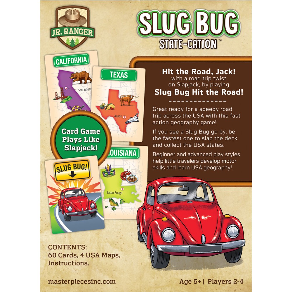 MasterPieces - Jr. Ranger Slug Bug State-cation Card Game