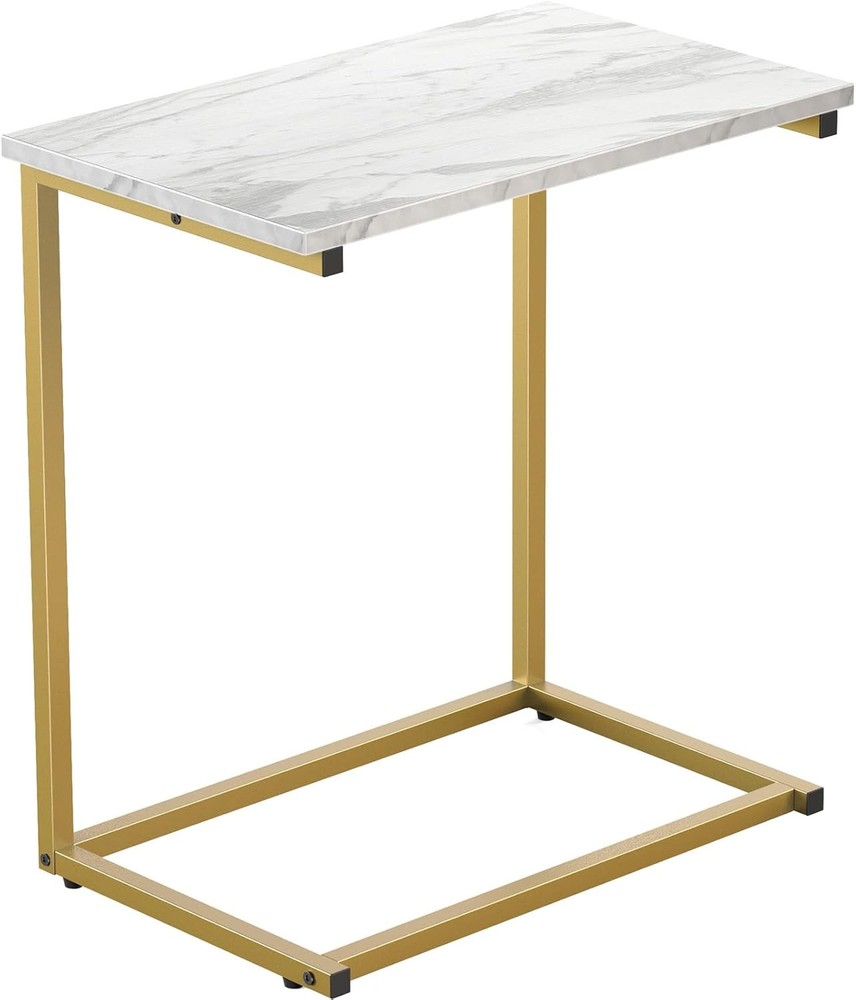 C Shaped End Table 27 inches High Side Table Couch Slide Under C Table Sofa Side