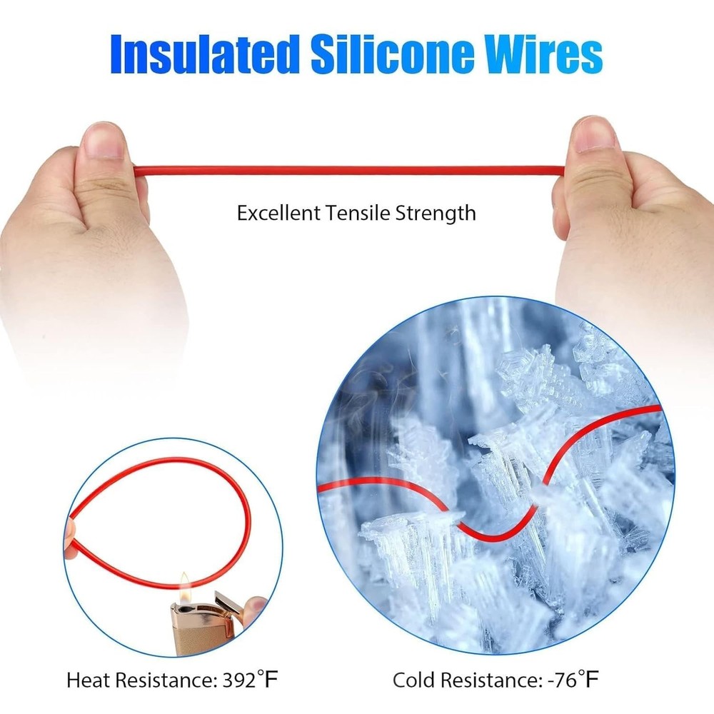 25PCS Multimeter Leads Kit with Replaceable Wire Piercing Probes, Alligator ...