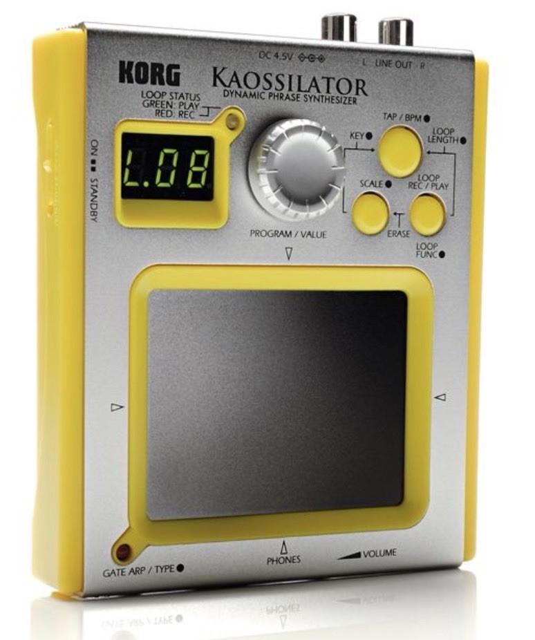 Korg KO-1 Kaossilator Dynamic Phrase Synthesizer Yellow