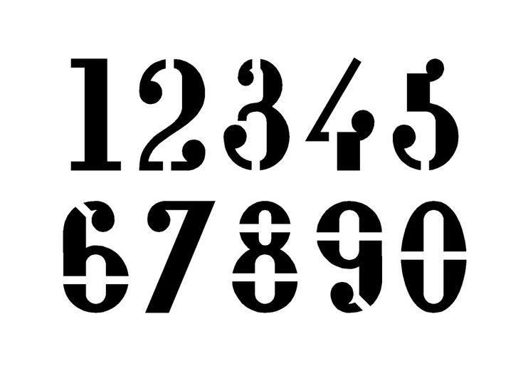 Bold Numeric Characters Home Decor Reusable Stencil - StencilAir