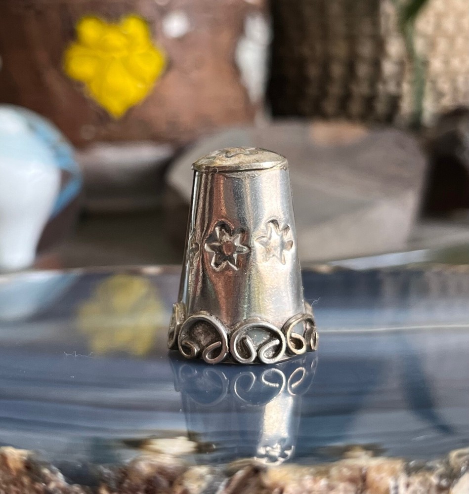Vintage Mexican Sterling Silver Thimble