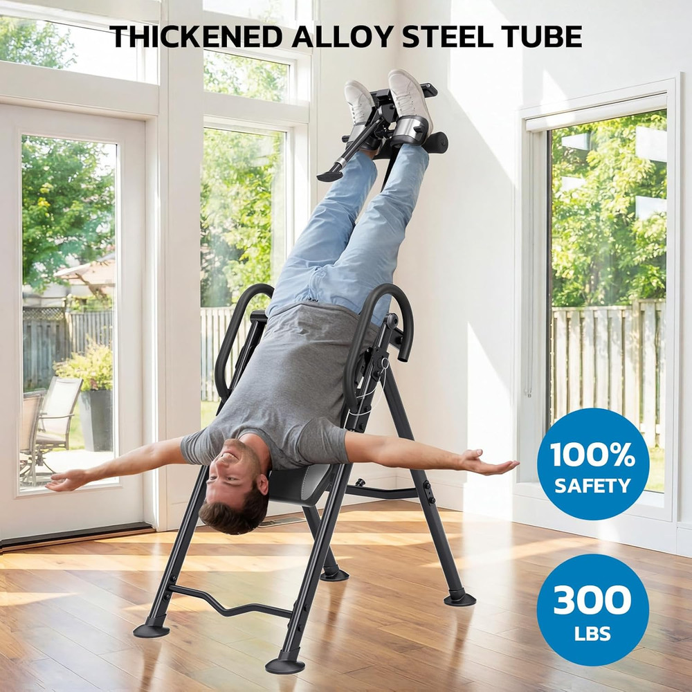 Gravity Inversion Table for Back Pain Relief 2026 New Inversion Table W/Lumbar S