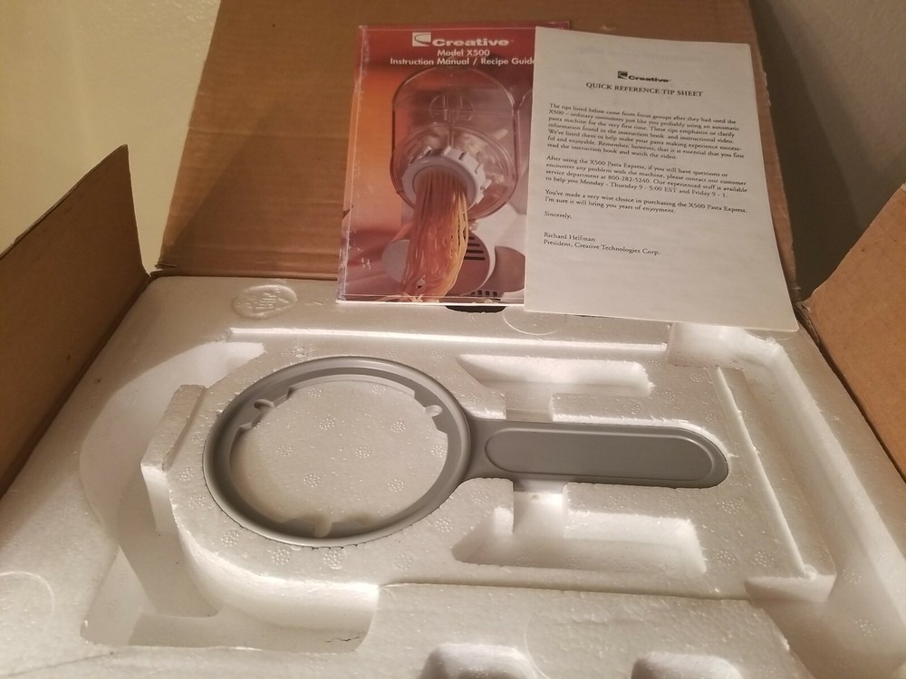 New Creative Pasta Express Automatic Pasta Maker Model X500 1994