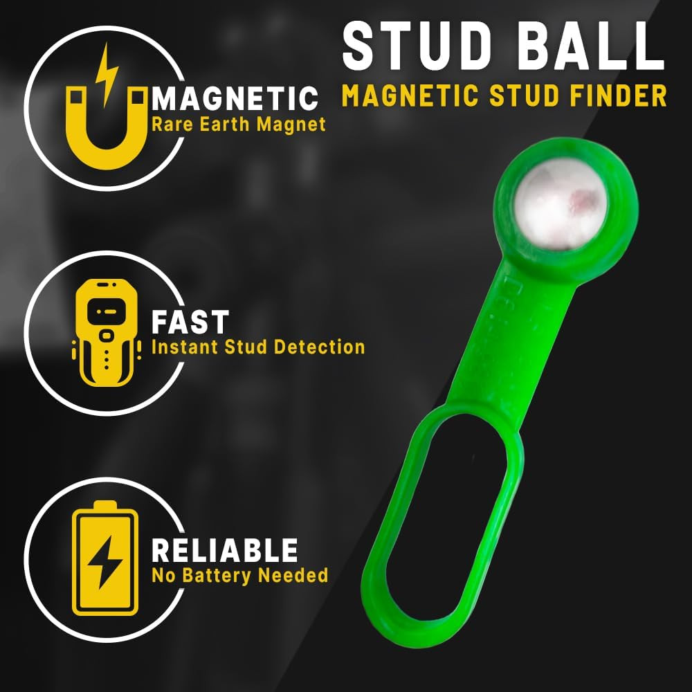 Stud Ball - Magnetic Stud Finder, Stud Detector, Stud Magnet, Detect Nails, S...