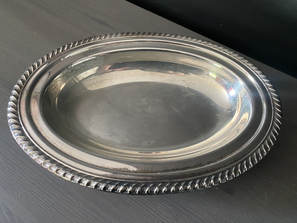 Vintage Silver Plate Serving Dish With Cover