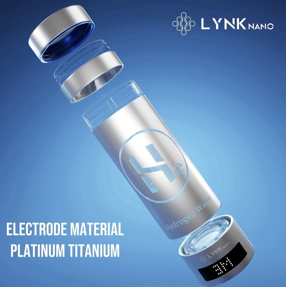 9000ppb Hydrogen H2 Water Bottle PORTABLE & DIGITAL Drink Cup + Inhaler