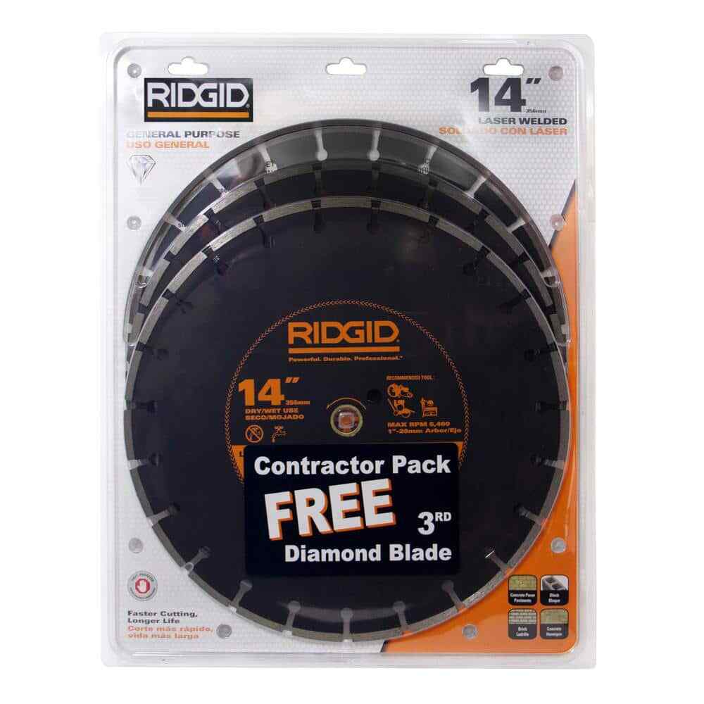 RIDGID 14 in. Diamond Blade (3-Pack)