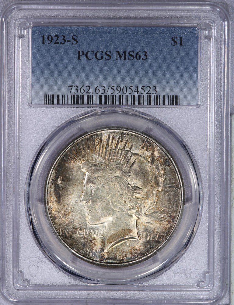 1923-S Peace Dollar $1 PCGS MS63