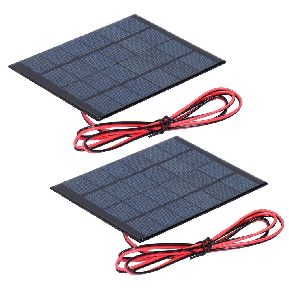 2Pcs Mini Solar Power Module Epoxy Panel With 100cm Cable Electronic New