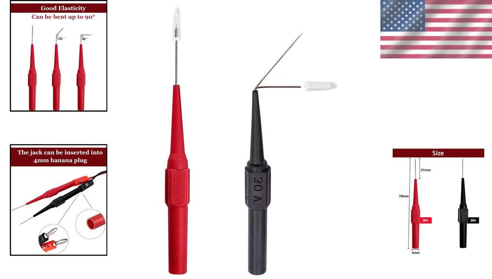 0.7mm Extra-Thin Multimeter Leads & Back Probe Kit for Precision Testing