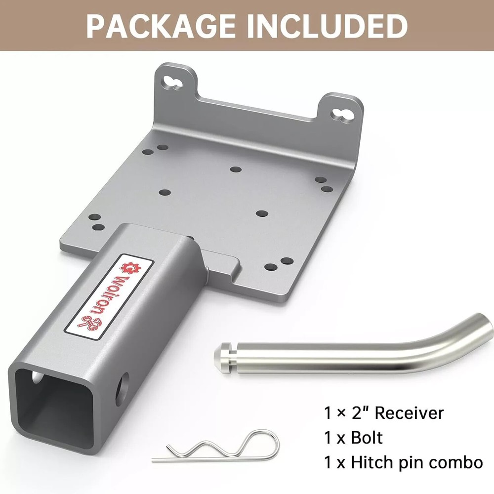 Universal 2" Receiver Trailer Hitch Winch Mount Plate ,Winch Mounting Bracket,Wi