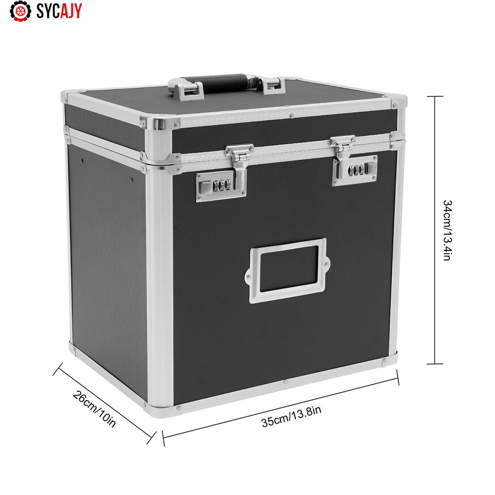 Fireproof Document File Organizer Box Storage Filing Cabinet Safe Portable Box