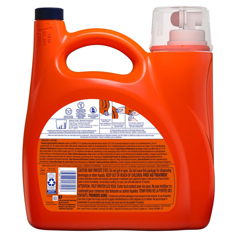 Tide Laundry Detergent Liquid Spring Meadow 125 fl oz