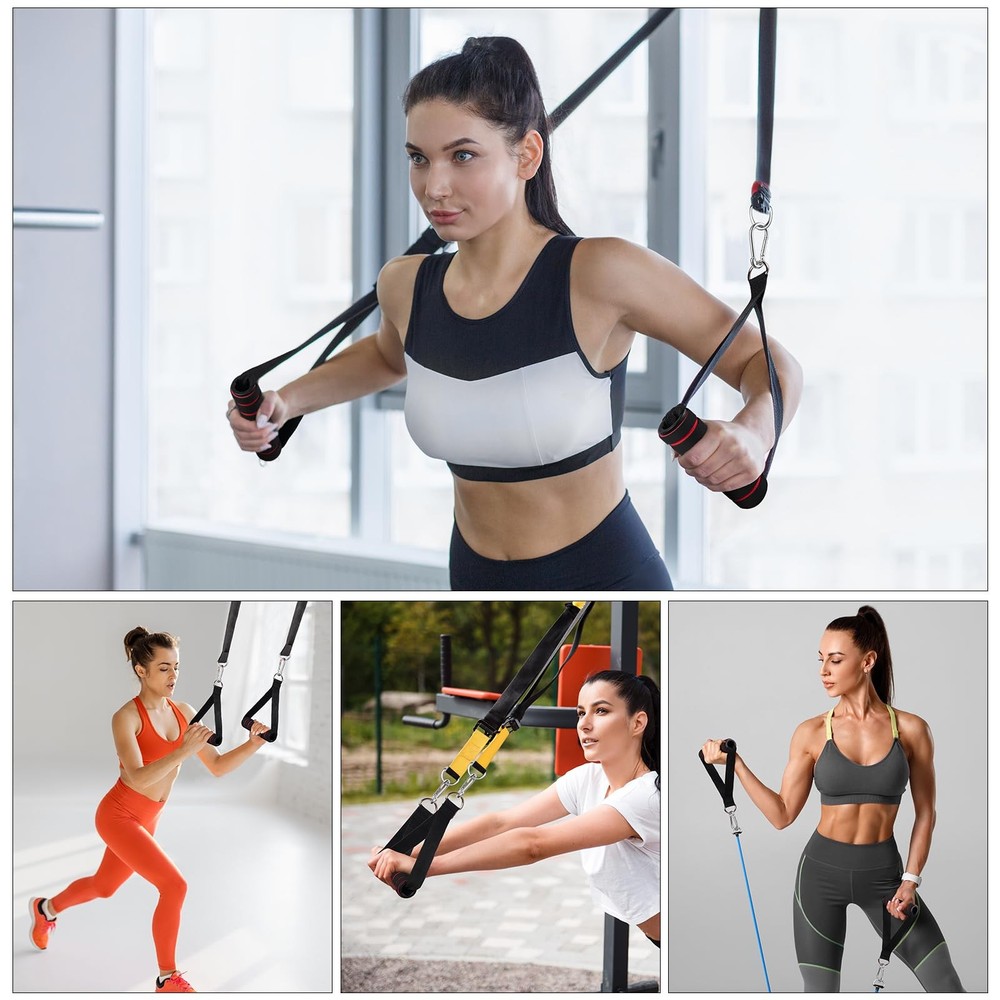 flintronic Exercise Handle, Resistance Bands Replacement Handle Black