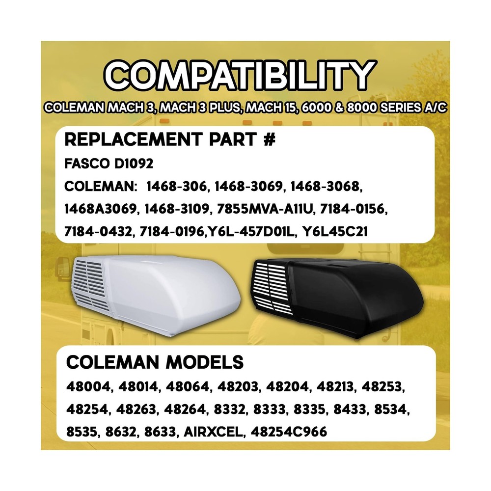 Coleman OEM Quality Mach RV AC Fan Condensor Motor, Direct Replacement, Repla...