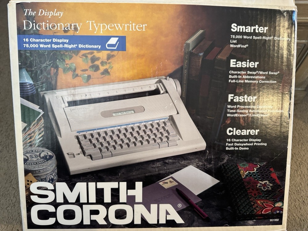 Smith Corona The Display Dictionary Typewriter In Original Box