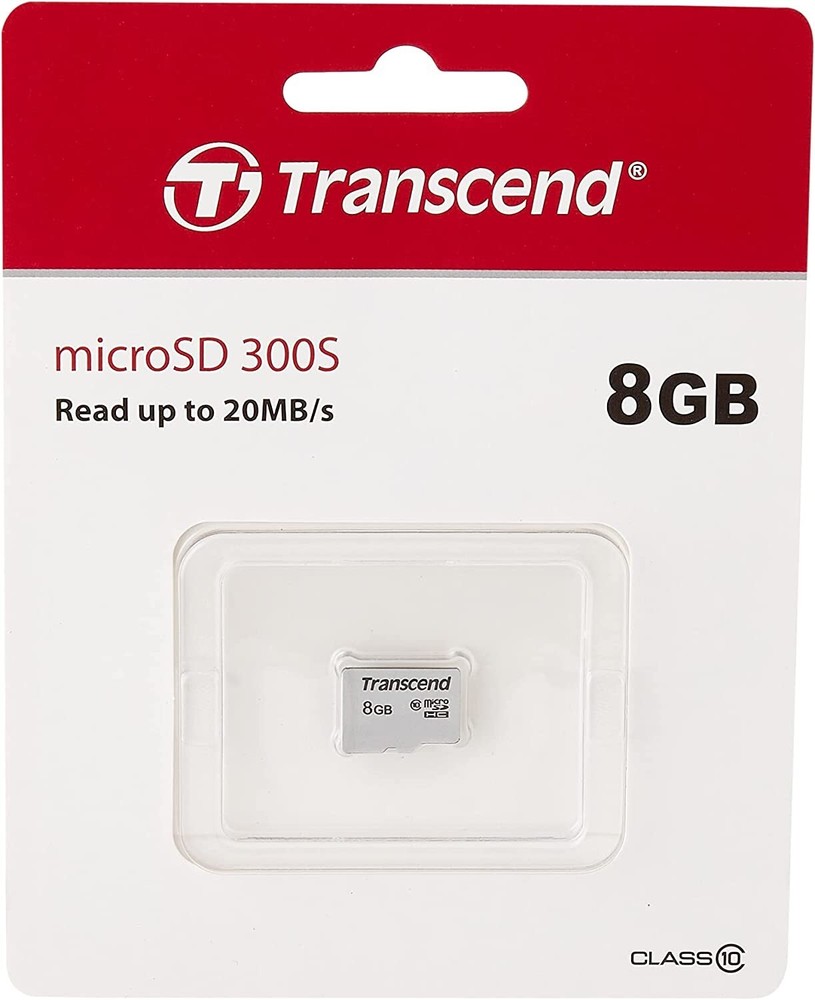 Transcend 8GB microSD SDHC Class 10 Memory Card