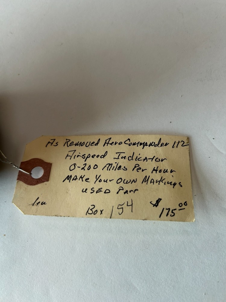 Aero Commander 112 airspeed indicator