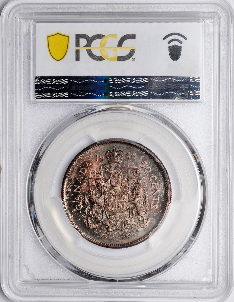 1966 Canada, 50 Cents Coin, PCGS MS 65