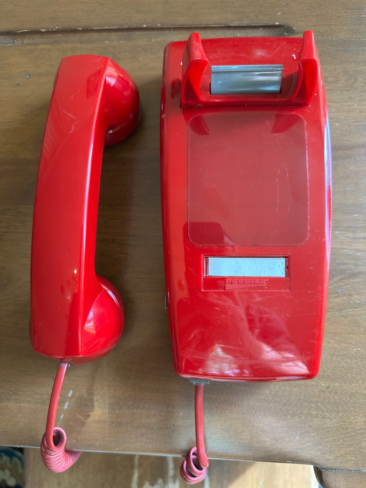 Premier RED Hot Line Auto Dialer Wall Phone - Untested