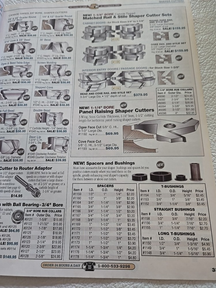 MLCS Woodworking Catalog Order Form Parts List 2008