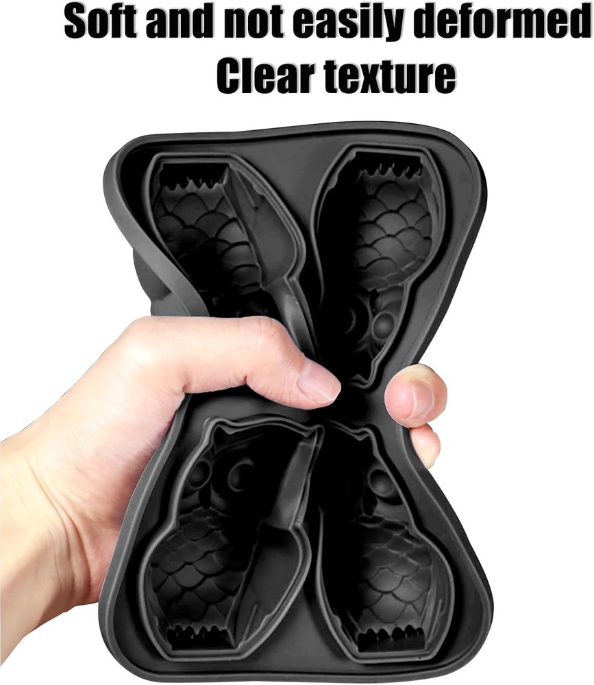Silicon Ice Cube Tray Funny Animals Shape Ice Cube Tray with Lid, Large Ice Cube