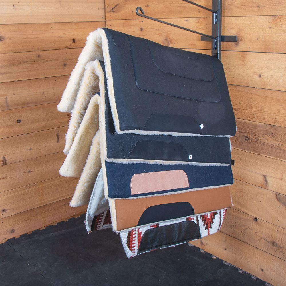 Easy-Up Pro Portable Wall Hanging 10 Hook Saddle Pad Rack | Stable Organizer
