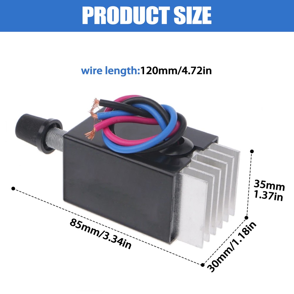 Universal DC 12V 24V Electronic Stepless Speed Control Motor Speed Controller