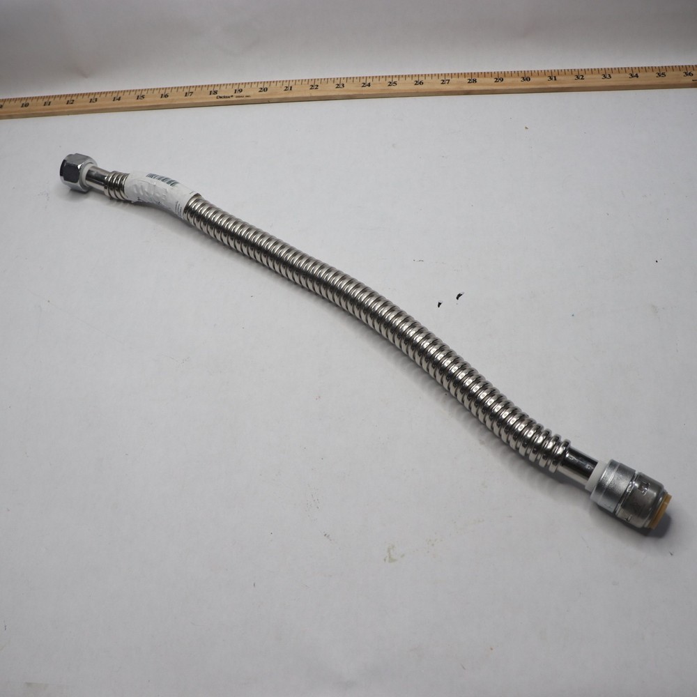 Stainless Steel Corrugated Flexible Water Heater Connector 3/4 x 3/4 FIP x 24