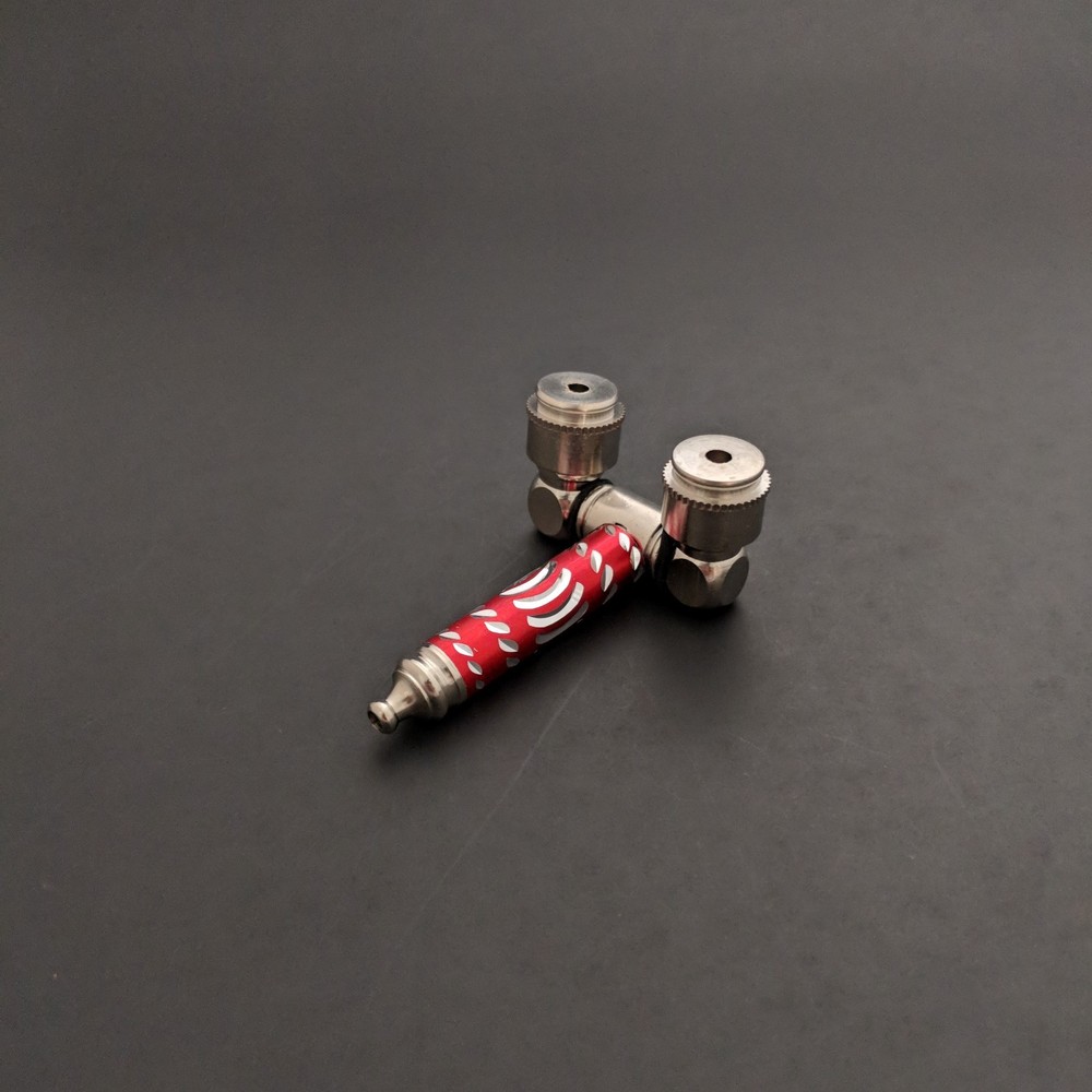 1 Metal double bowl pipe