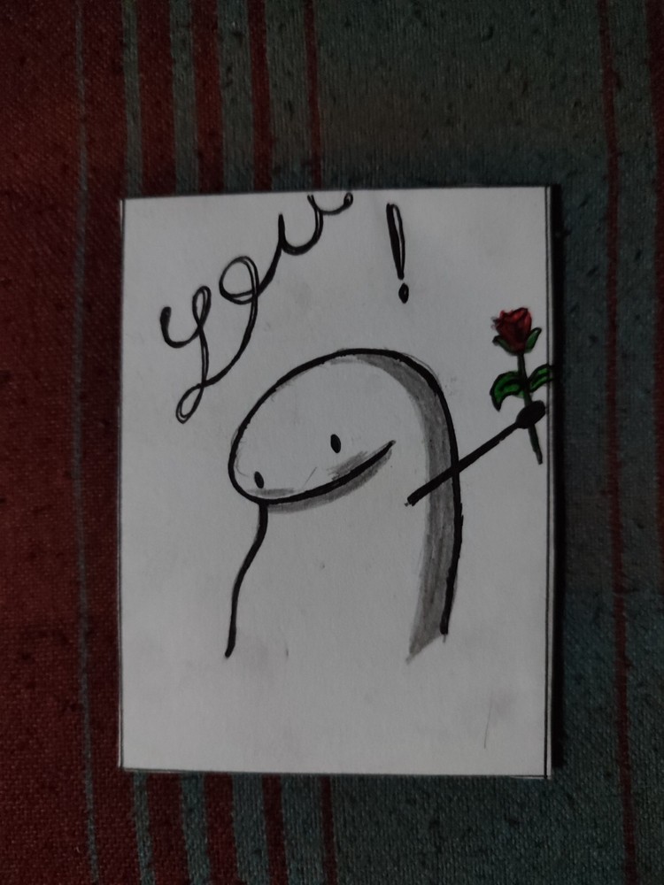Original hand wark drawing deco card 3.5×2.5