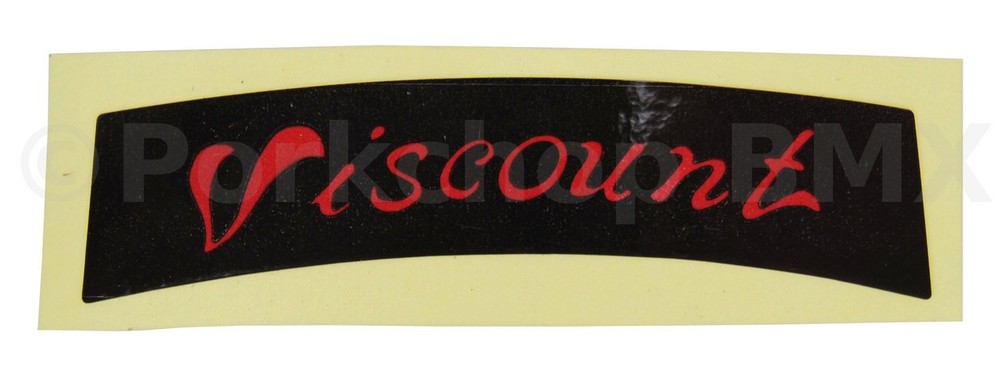 Viscount Dominator sticker decal (2" long)) BLACK RED