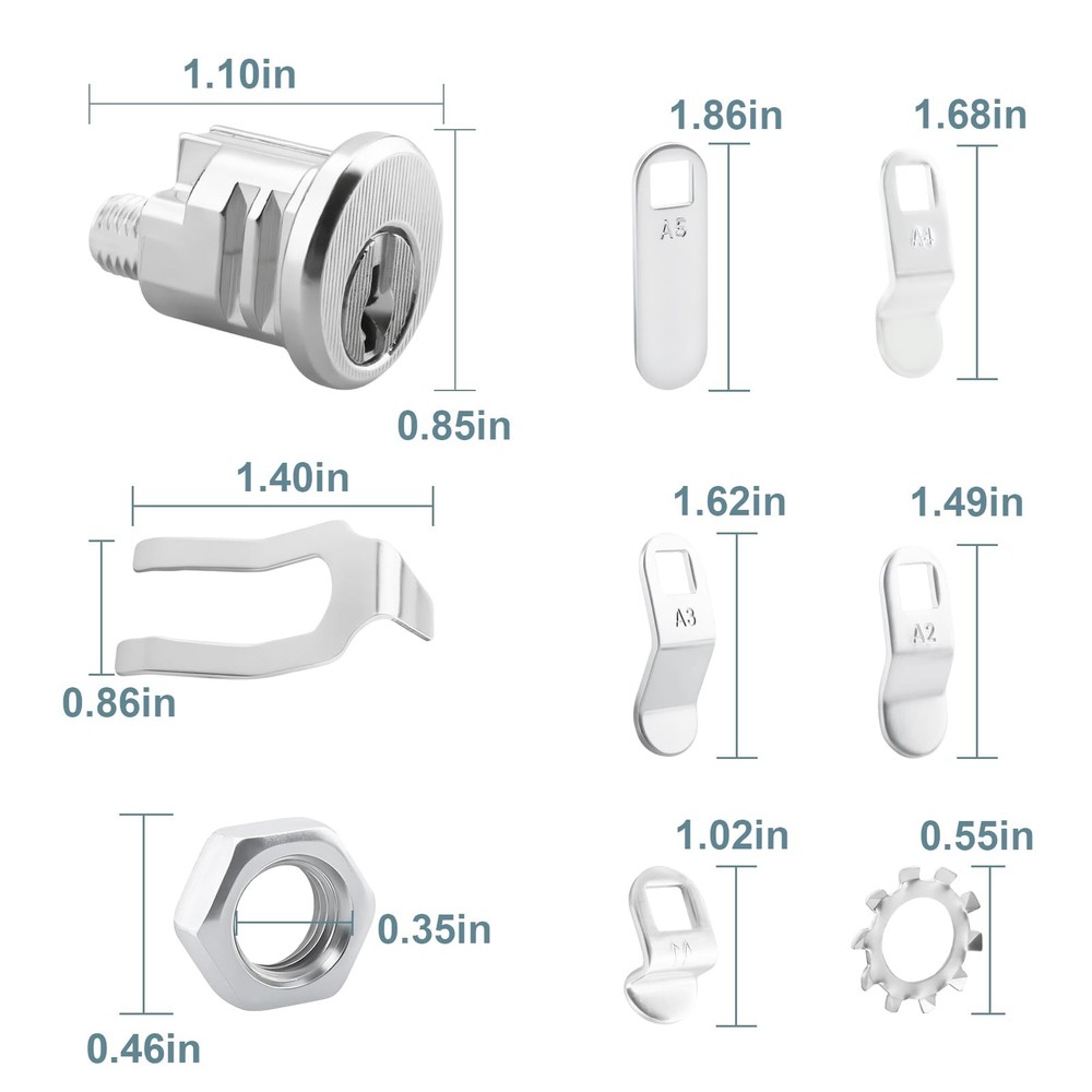 MP4946 Mailbox Lock Replacement Compatible with Cutler-Federal Silver