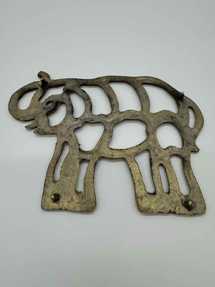 Brass Elephant Trunk Up Trivet