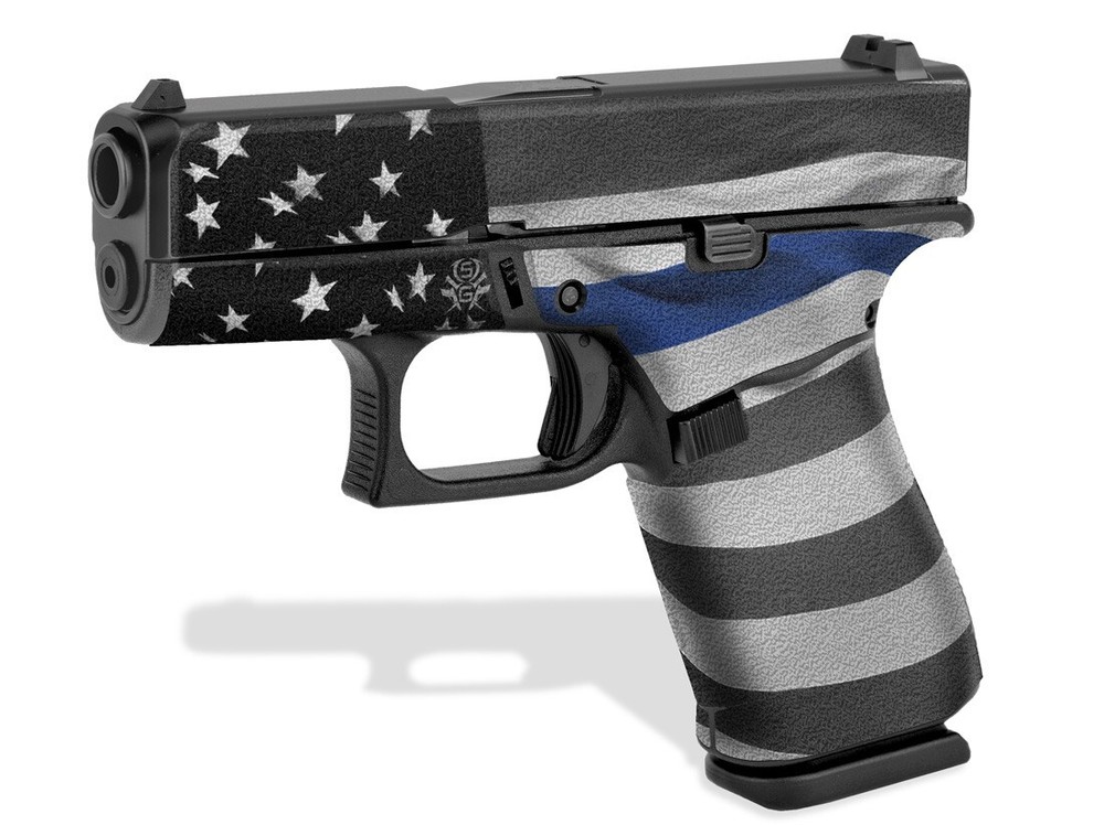 Glock 43X Decal Grip - Thin Blue Line
