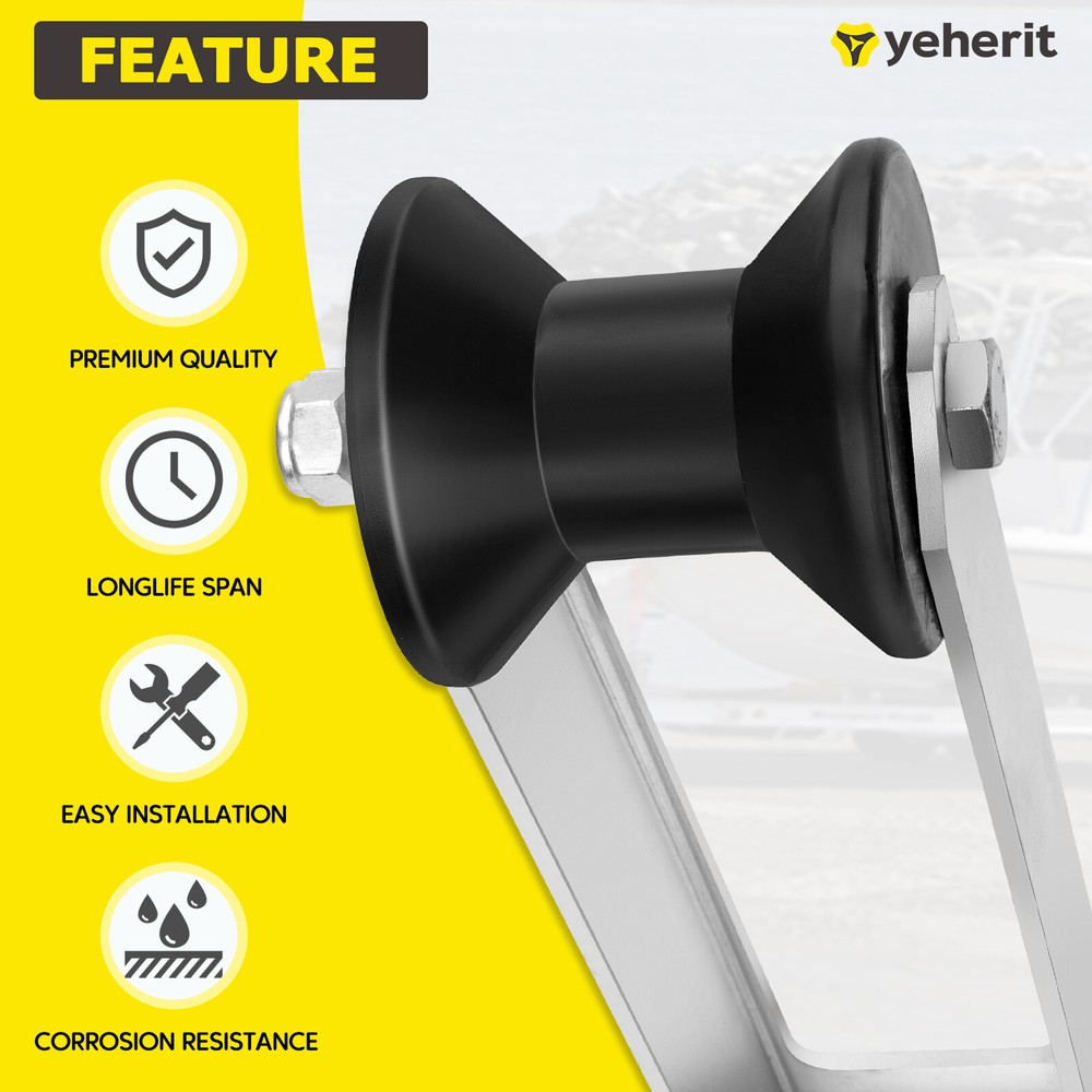 Boat Trailer Winch Stand with Roller Fits3"x4"Frames Multiple Height Adjustments