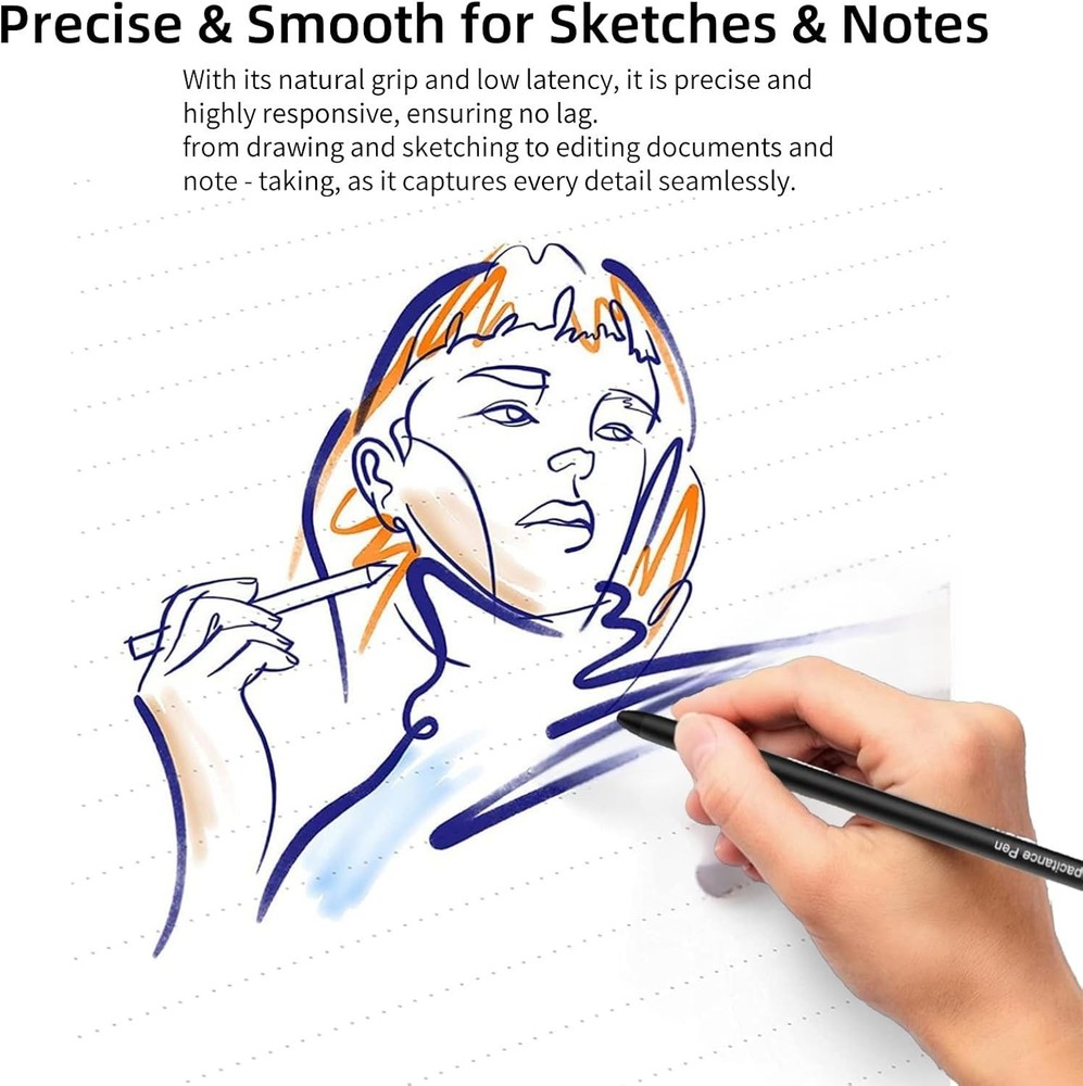 Stylus Pen for Galaxy Z Fold 7, Supporting Both Internal & External Black