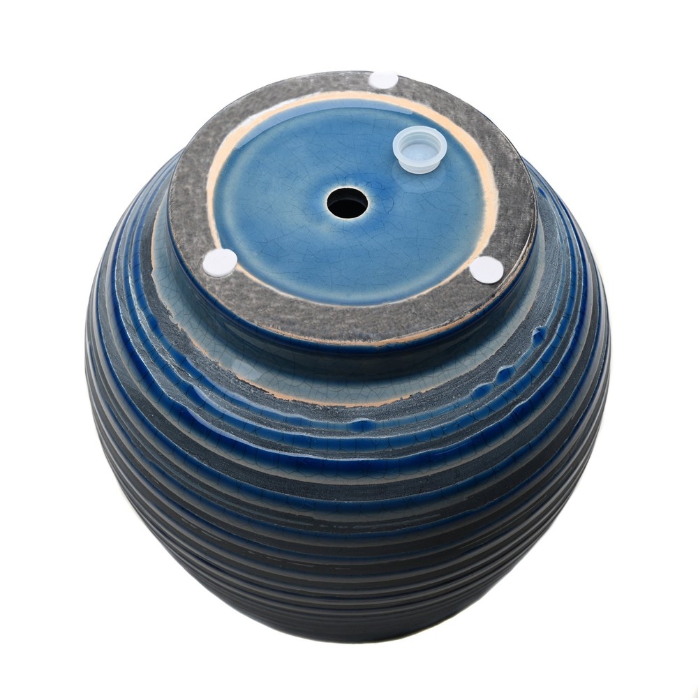 12 in Ceramic Lynlee Planter Blue
