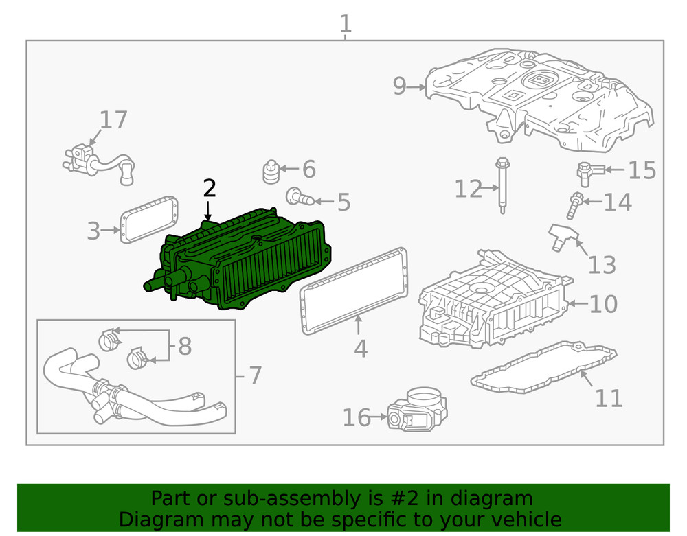 Genuine GM Passenger Side Intercooler 12699267