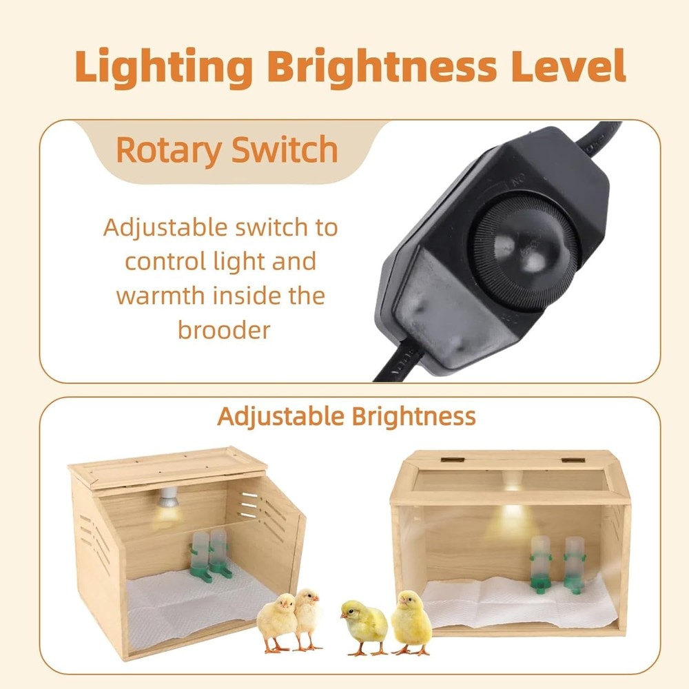 Brooder Box for Chicks, - Chicken Heater, Poultry Brooder with Heaters for