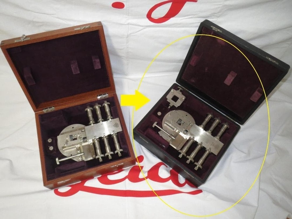 Leitz 6 Spindle Ernst Reitz's Integrating Stage-Microscope Accessories