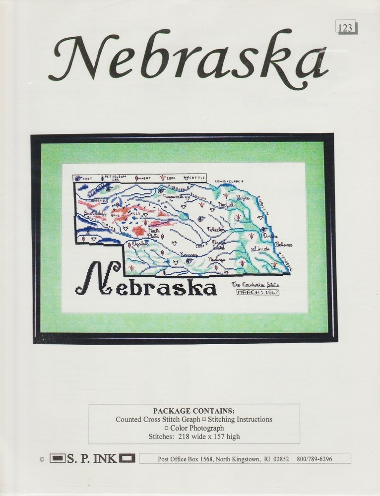 Nebraska by S.P. Ink cross stitch pattern