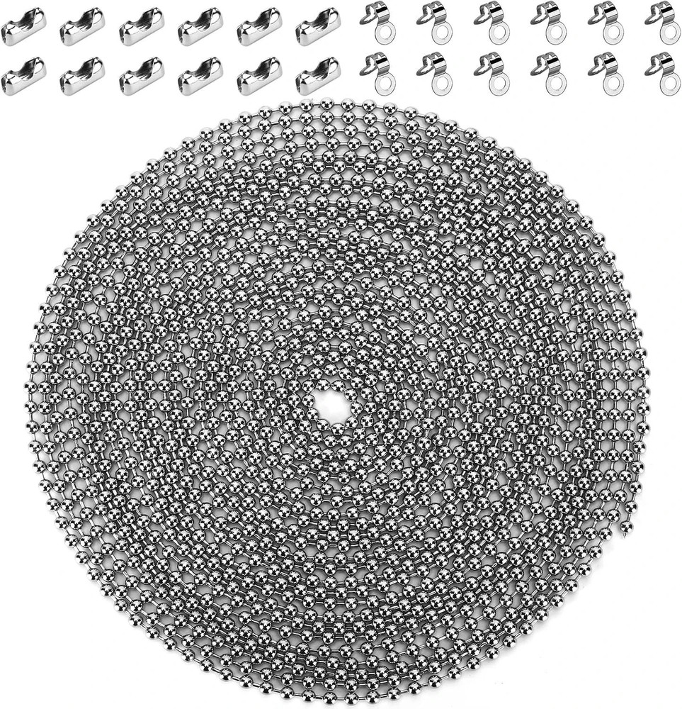 200 Inch Ceiling Fan Pull Chain Upgrade Rust Proof 3.2mm Beaded Pull Chains